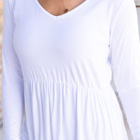 IN STOCK Long Sleeve Sarah Ruffle - White | Women's Top