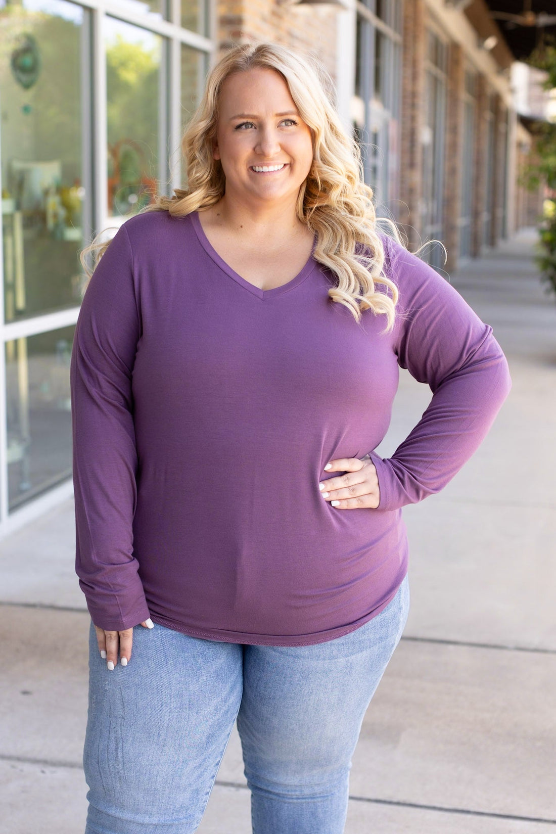  Larissa Long Sleeve - Purple | Women&