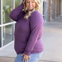 IN STOCK Larissa Long Sleeve - Purple | Women's V-Neck Top