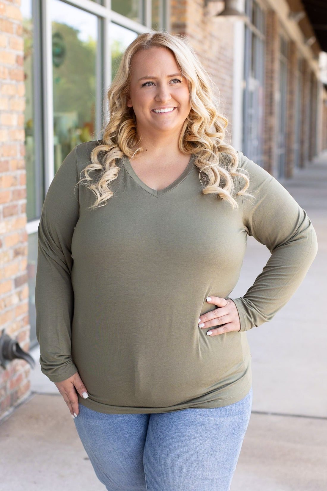 Larissa Long Sleeve - Olive | Women&