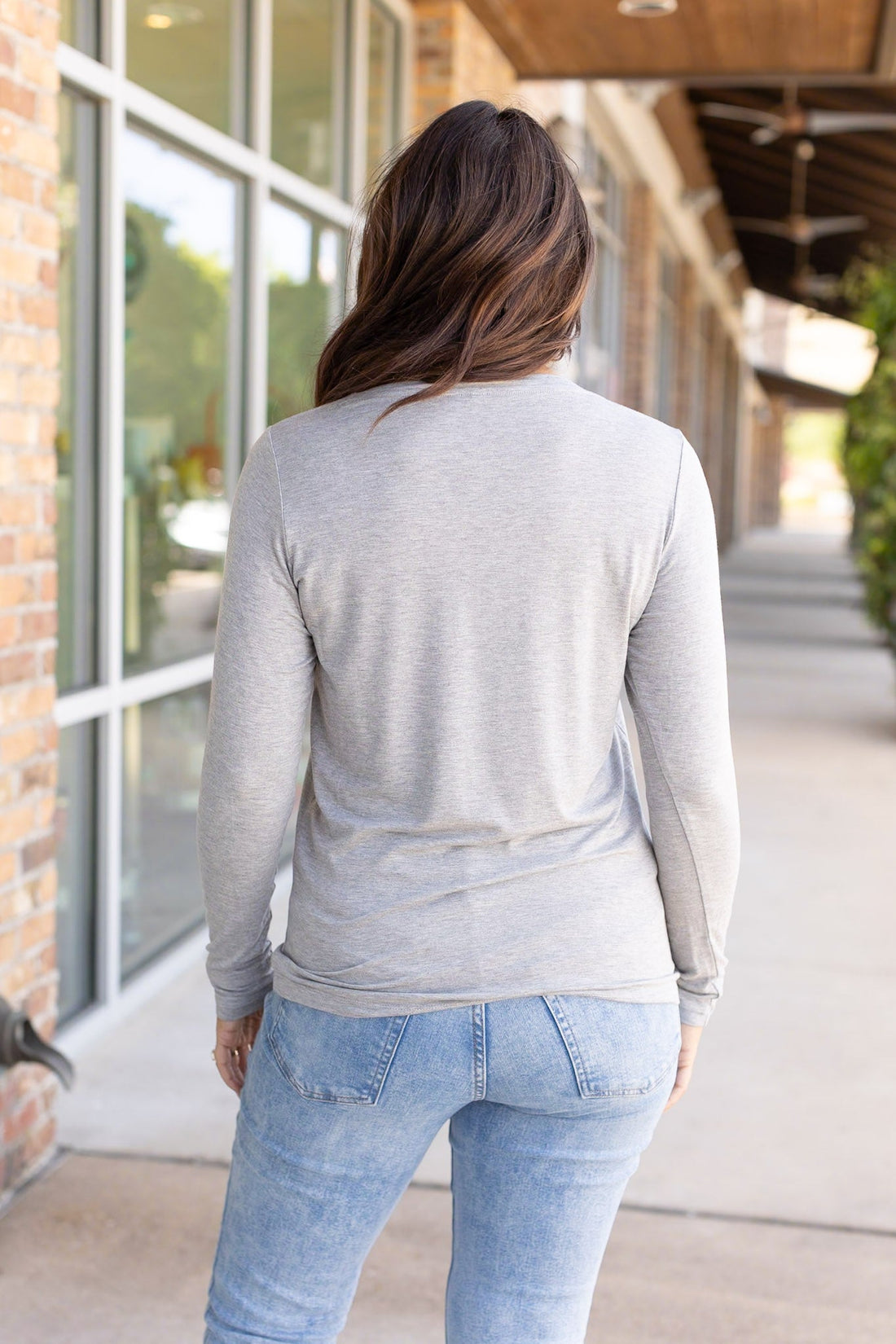 IN STOCK Larissa Long Sleeve - Light Grey | Women&