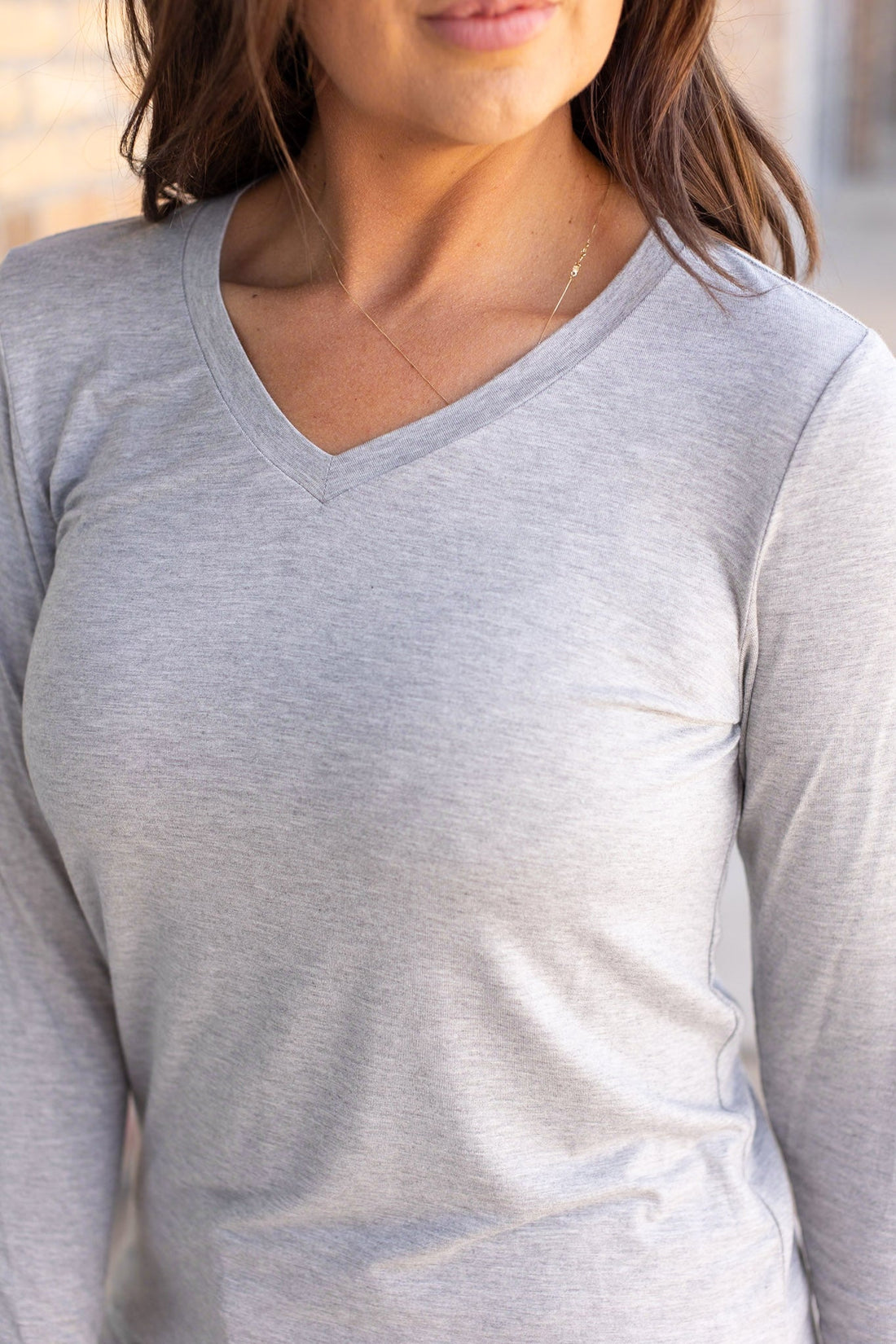 IN STOCK Larissa Long Sleeve - Light Grey | Women&