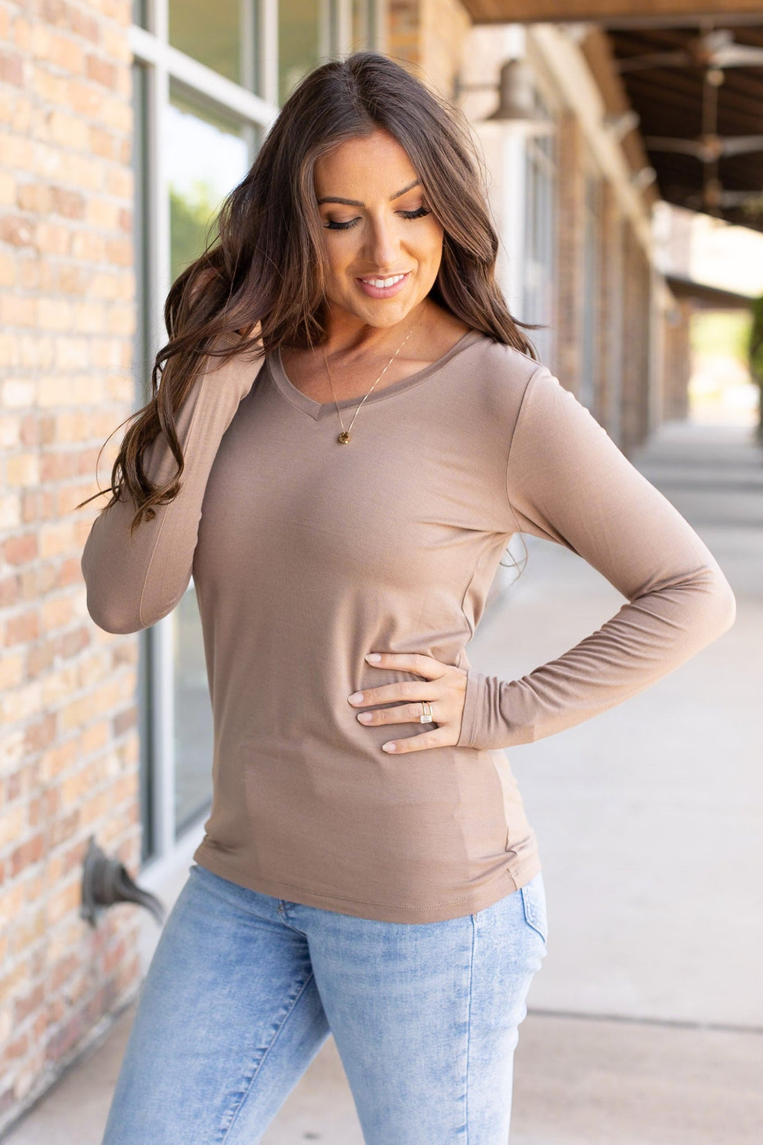 IN STOCK Larissa Long Sleeve - Mocha | Women&