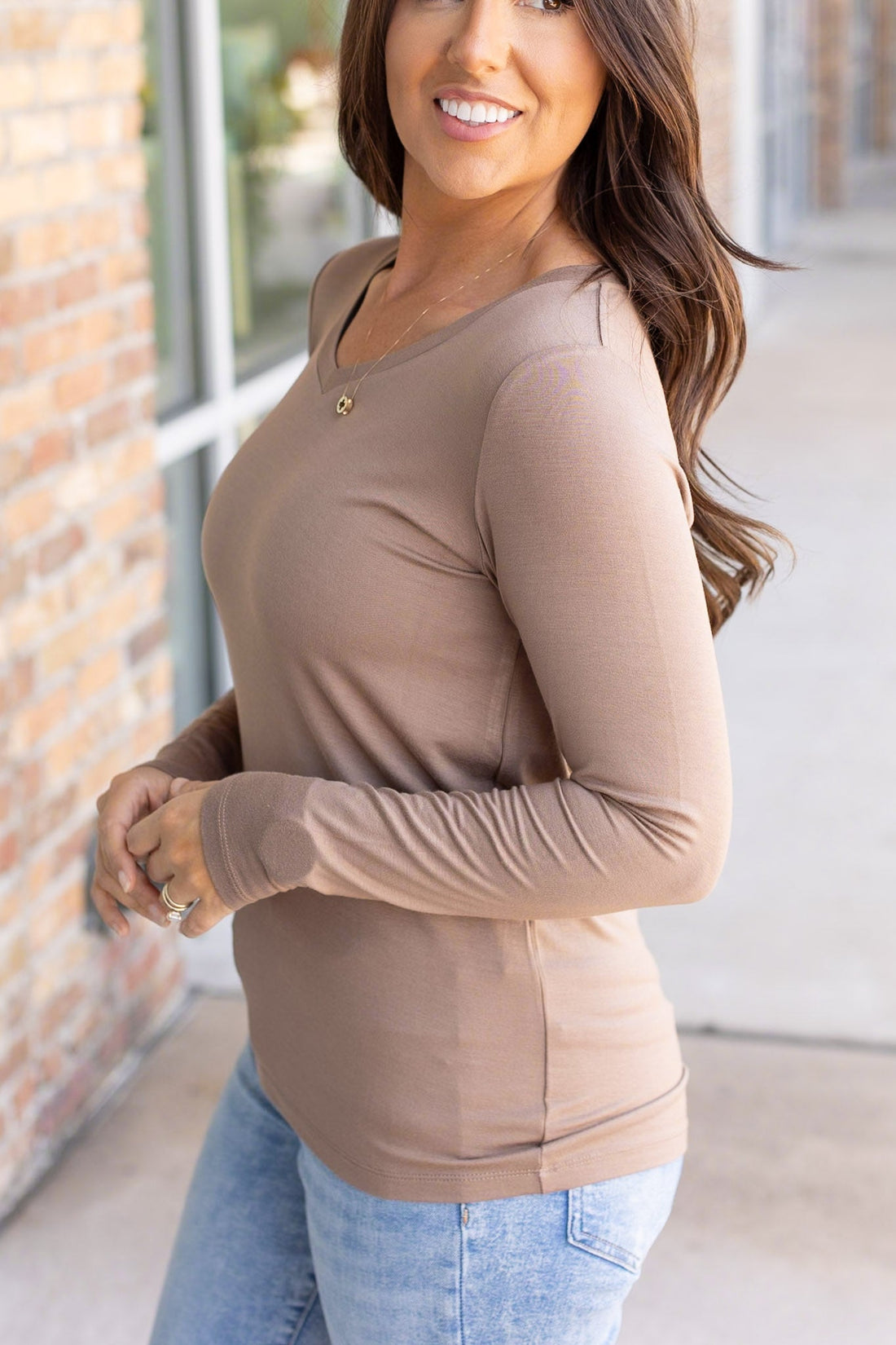 IN STOCK Larissa Long Sleeve - Mocha | Women&