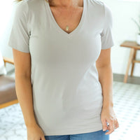 IN STOCK Olivia Tee - Stone Grey | Women's Short Sleeve FINAL SALE