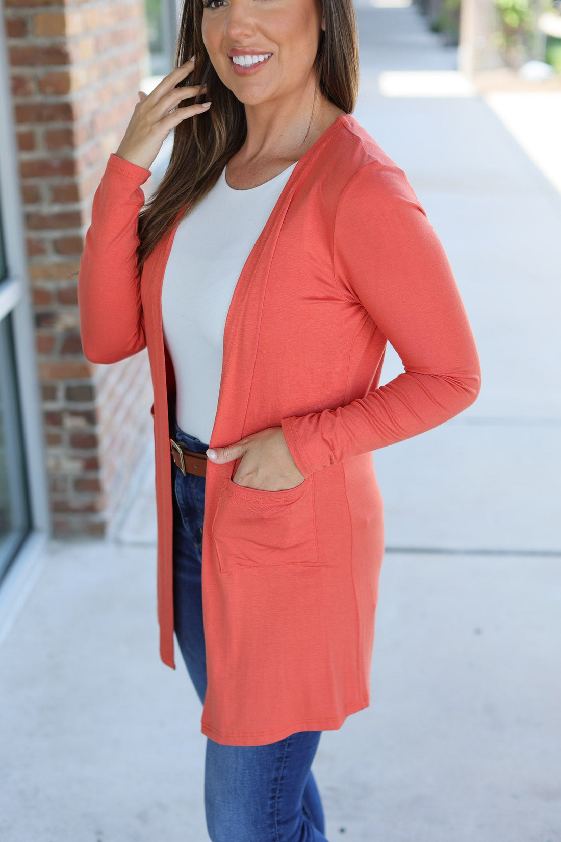 IN STOCK Classic Cardigan - Pumpkin