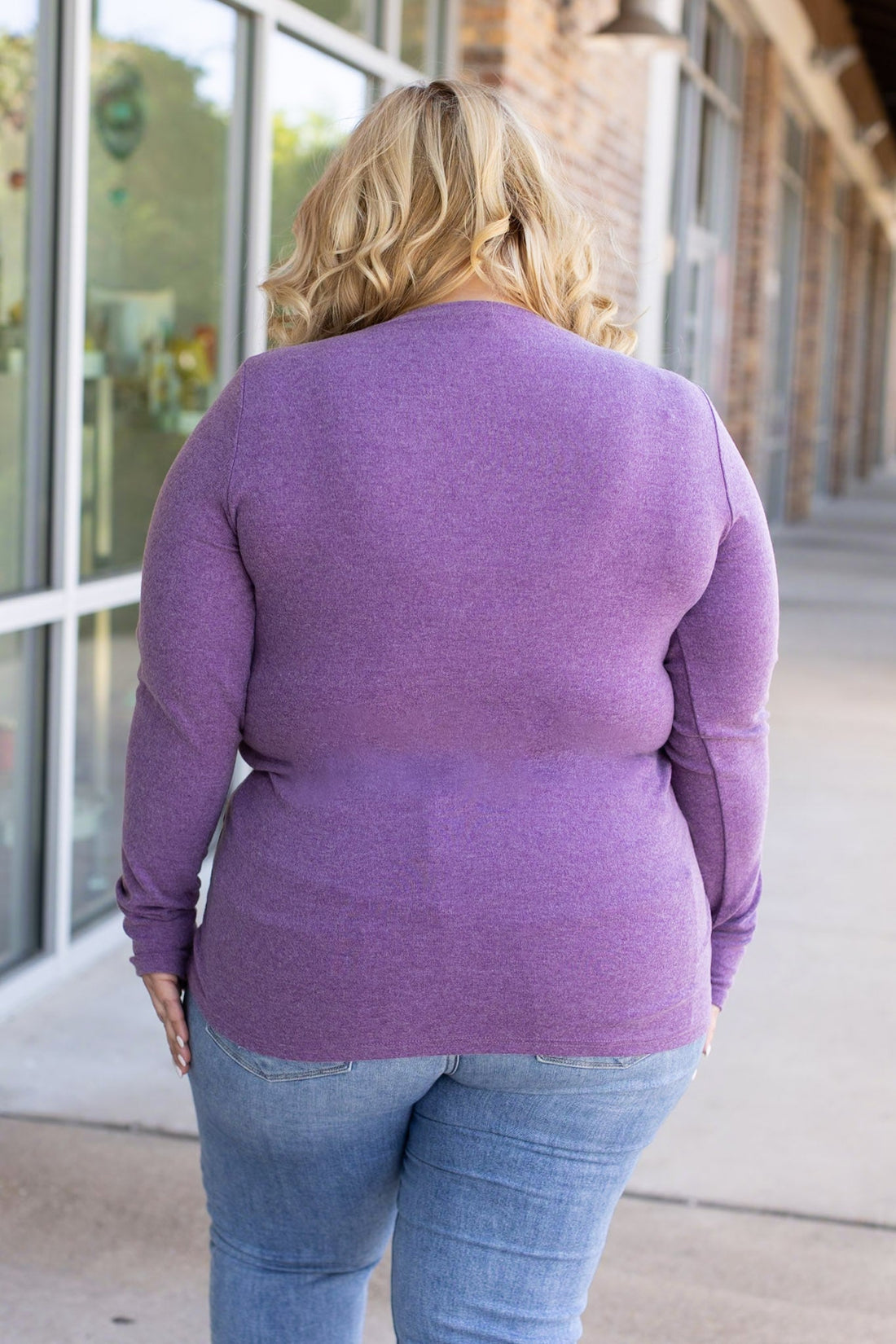 IN STOCK Leah Long Sleeve Top - Purple | Women&