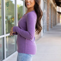 IN STOCK Leah Long Sleeve Top - Purple | Women's Casual Top FINAL SALE