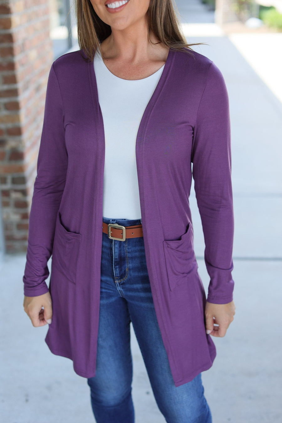 IN STOCK Classic Cardigan - Purple