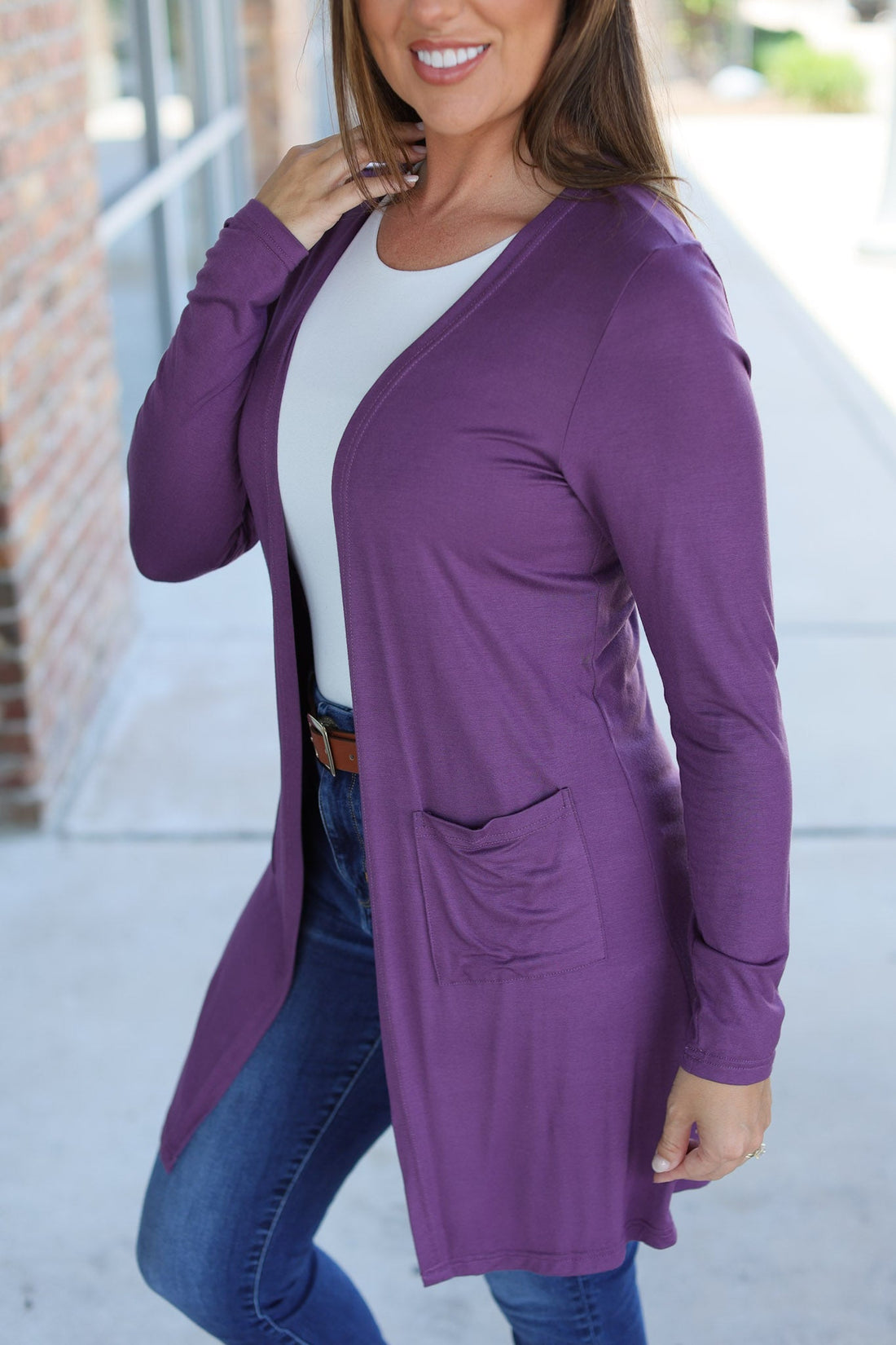 IN STOCK Classic Cardigan - Purple