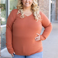 IN STOCK Leah Long Sleeve Top - Pumpkin | Women's Casual Top