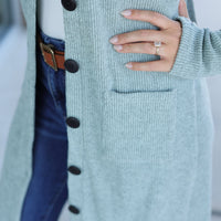 IN STOCK Knit Colbie Ribbed Cardigan - Sage