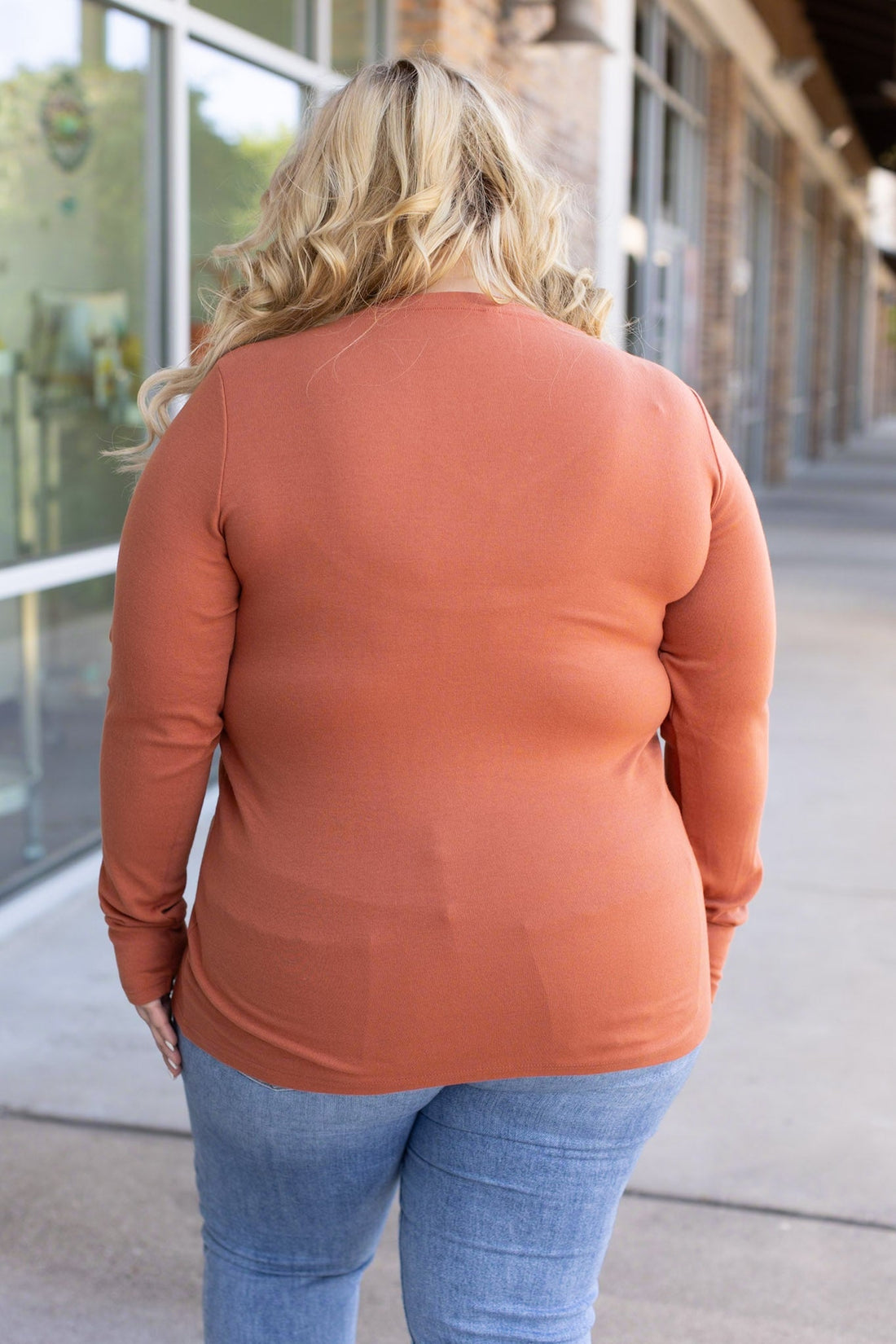 IN STOCK Leah Long Sleeve Top - Pumpkin | Women&