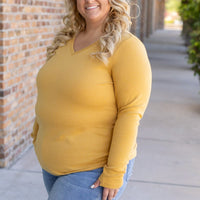 IN STOCK Leah Long Sleeve Top - Mustard | Women's Casual Top FINAL SALE