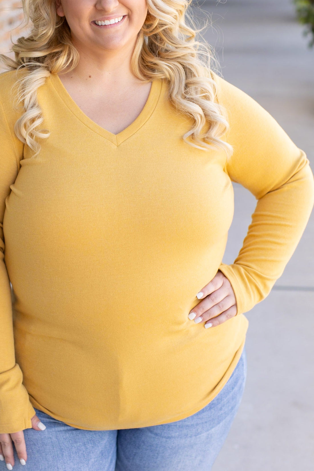 IN STOCK Leah Long Sleeve Top - Mustard | Women&