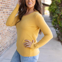 IN STOCK Leah Long Sleeve Top - Mustard | Women's Casual Top FINAL SALE