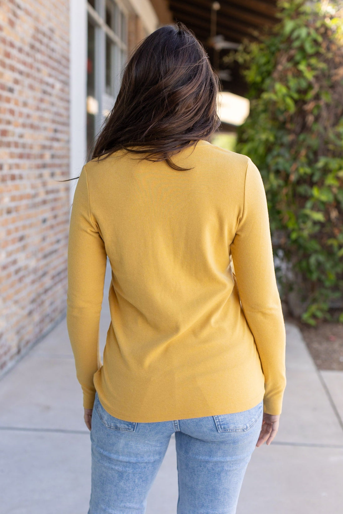 IN STOCK Leah Long Sleeve Top - Mustard | Women&