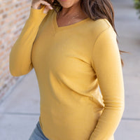 IN STOCK Leah Long Sleeve Top - Mustard | Women's Casual Top FINAL SALE