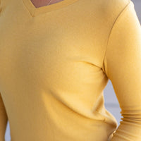 IN STOCK Leah Long Sleeve Top - Mustard | Women's Casual Top FINAL SALE