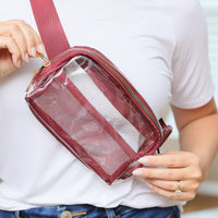 IN STOCK Clear Bag - Wine | Women's Crossbody Bag