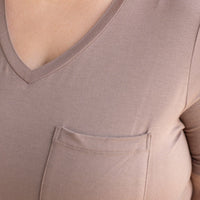 IN STOCK Sophie Pocket Tee - Mocha | Women's Short Sleeve