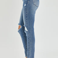 Risen Full Size High Rise Knee Distressed Skinny Jeans