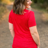 IN STOCK Olivia Tee - Red Sparkle