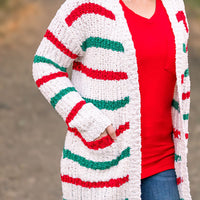 IN STOCK Christmas Stripe Cardigan