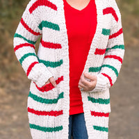 IN STOCK Christmas Stripe Cardigan