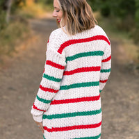 IN STOCK Christmas Stripe Cardigan