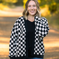 IN STOCK Black Checker Cardigan