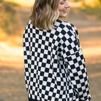 IN STOCK Black Checker Cardigan