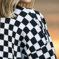 IN STOCK Black Checker Cardigan