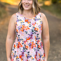 IN STOCK Renee Ruffle Tank - Fall Floral Leaves