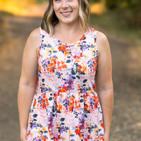 IN STOCK Renee Ruffle Tank - Fall Floral Leaves