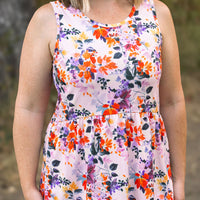 IN STOCK Renee Ruffle Tank - Fall Floral Leaves