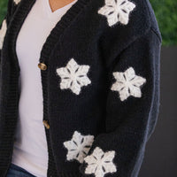 IN STOCK Snowflake Cardigan - Black