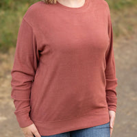 IN STOCK Corrine Ribbed Pullover Top - Terra Cotta