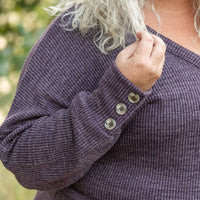 IN STOCK Brittney Button Sweater - Purple | Women's Long Sleeve FINAL SALE