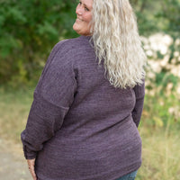 IN STOCK Brittney Button Sweater - Purple | Women's Long Sleeve FINAL SALE