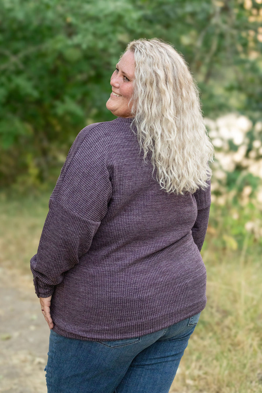 IN STOCK Brittney Button Sweater - Purple | Women's Long Sleeve FINAL SALE