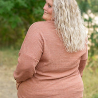 IN STOCK Brittney Button Sweater - Terra Cotta | Women's Long Sleeve FINAL SALE