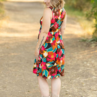 IN STOCK Kelsey Tank Dress - Bold Magenta Floral FINAL SALE