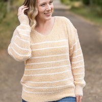 IN STOCK Cozy Striped Sweater - Mustard FINAL SALE