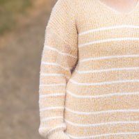 IN STOCK Cozy Striped Sweater - Mustard FINAL SALE