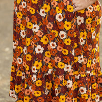 IN STOCK Bailey Dress - Brown Fall Floral FINAL SALE