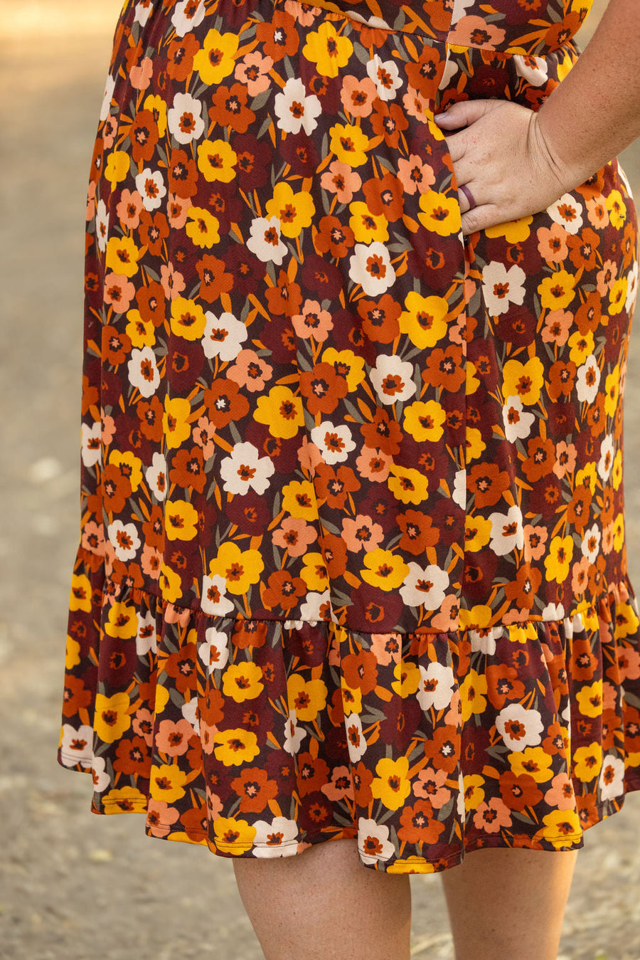 IN STOCK Bailey Dress - Brown Fall Floral FINAL SALE