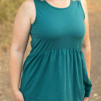 IN STOCK Renee Ruffle Tank - Teal FINAL SALE