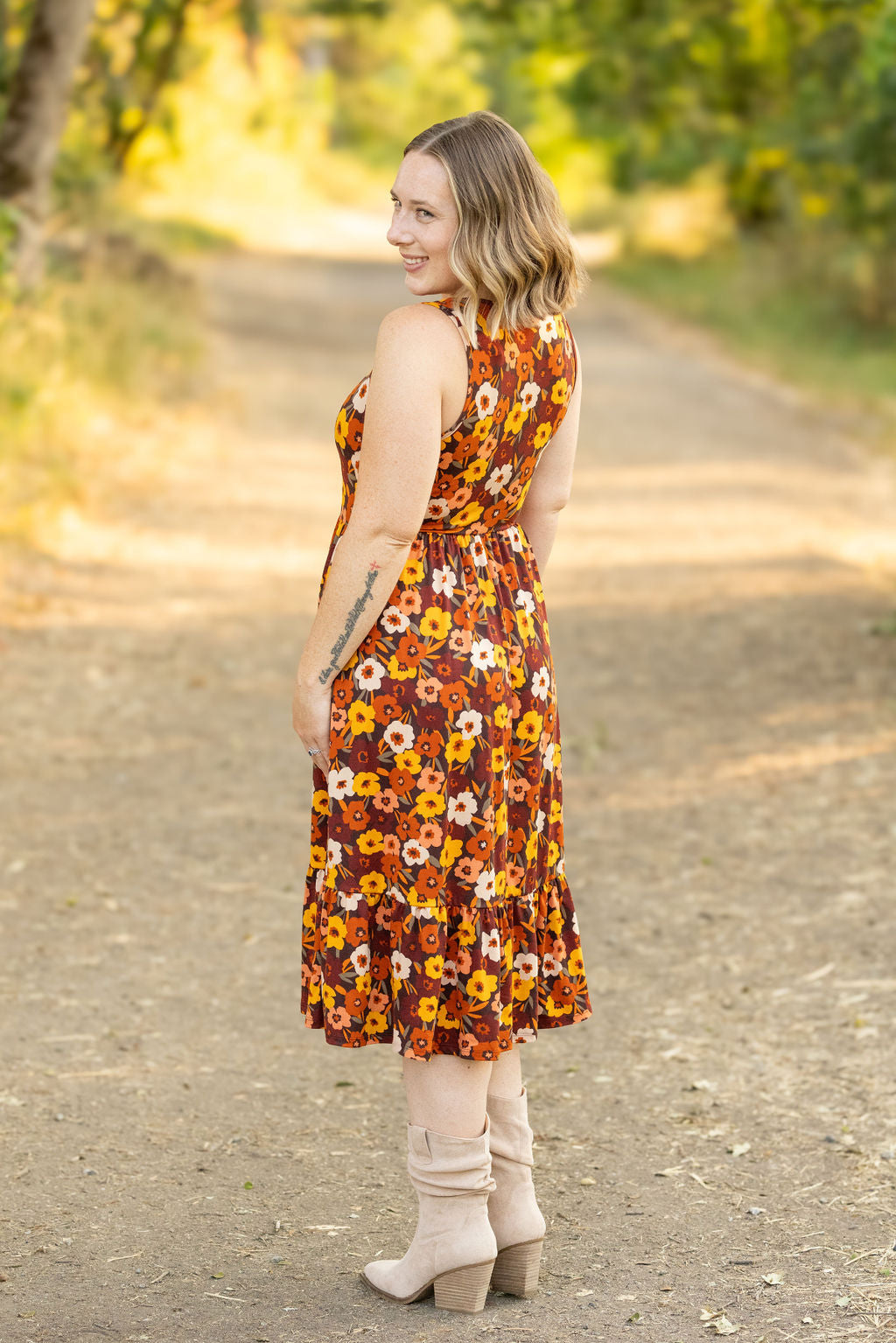 IN STOCK Bailey Dress - Brown Fall Floral FINAL SALE