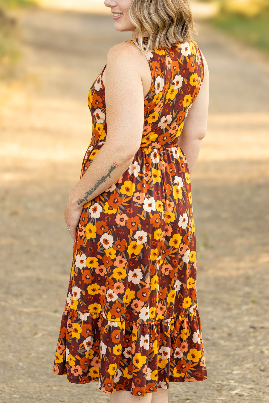 IN STOCK Bailey Dress - Brown Fall Floral FINAL SALE